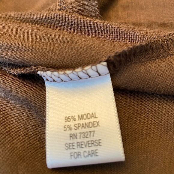 Apt. 9 Layered Look Top, Brown & Cream, Size 1X - Picture 6 of 8